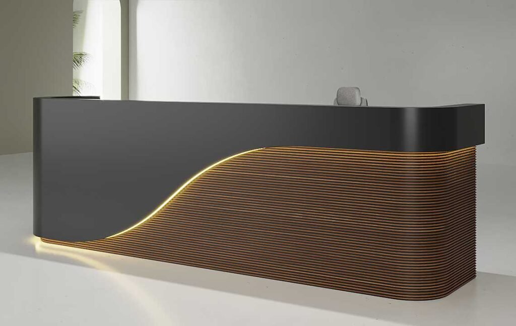 Hana Curved Reception Desk - Офисная мебель Дубай