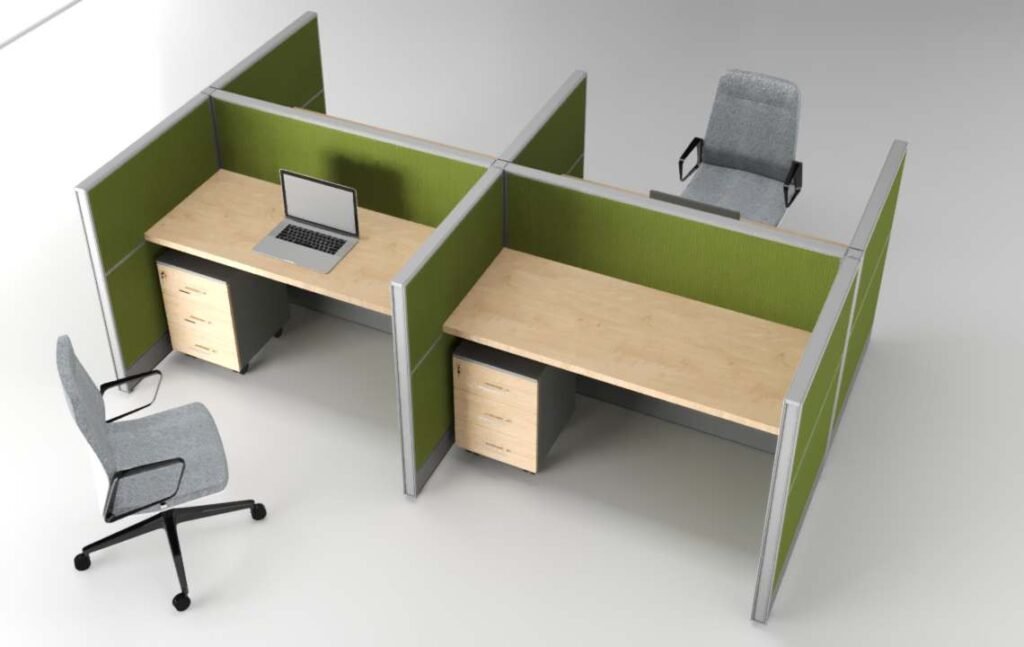 Aqua (B) 4 Cluster Acoustic Workstation