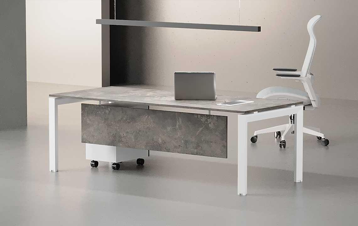 Nade Straight Executive Desk ( Open type ) - Highmoon Office Furniture Manufacturer and Supplier