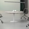 Nade Round Meeting Table White Leg