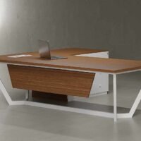 Snow L Shaped Executive Desk