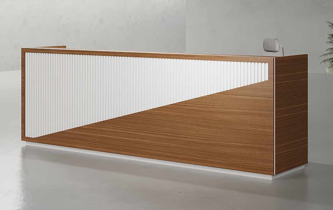 Nock Reception Desk (White) – Modern and Elegant Front Office Desk