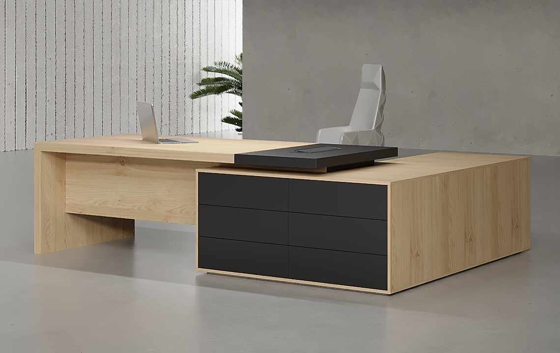 Drad L-Shaped Executive Desk – Premium L-Shaped Desk for Office Drad L-Shaped Executive Desk – Premium Modern Office Desk with Ample Workspace