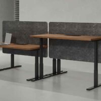 Ergo 4 Person Ergonomic Workstation with Black Legs – Best High-Quality Office Furniture