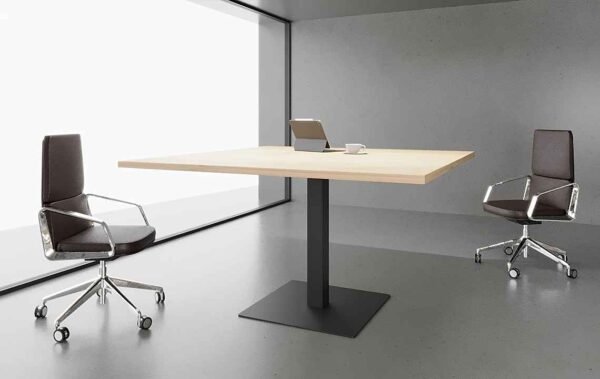 Sync Square Meeting Table with Black Legs – Stylish Conference Table