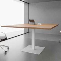 Sync Square Meeting Table with White Legs – Modern Conference Table for Office