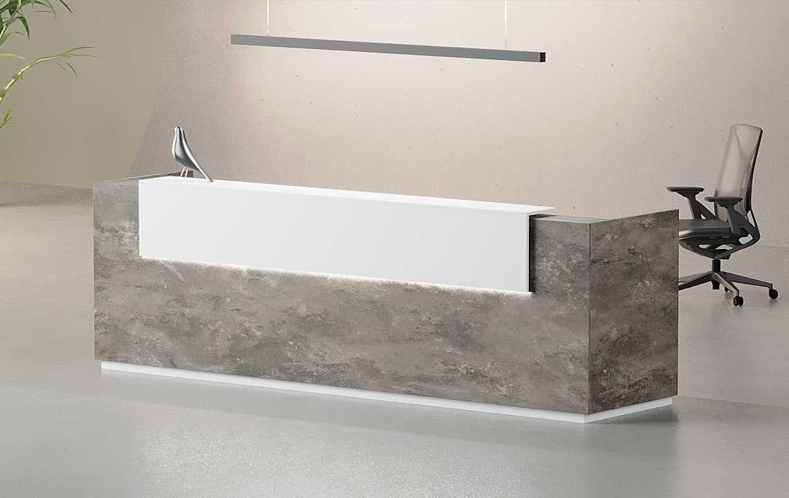 Nade Reception Desk White Leg