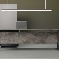 Nade L Shaped Executive Desk (Closed type) (Black Leg)