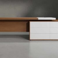 Drad L Shaped Executive Desk (White) Drad L Shaped Executive Desk (White)