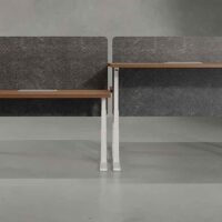 Ergo 4 Person Ergonomic Workstation (White Leg)