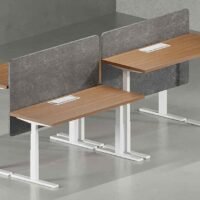 Ergo 4 Person Ergonomic Workstation (White Leg)