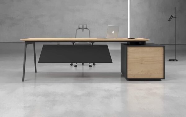 Orange Straight Executive Desk