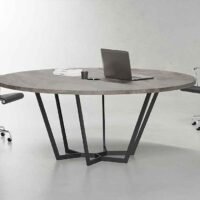 Jade Round Meeting Table Black Leg