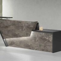 Jade Reception Desk Black Leg