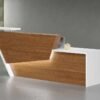 Jade Reception Desk White Leg