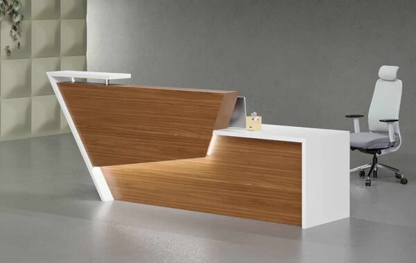 Jade Reception Desk White Leg