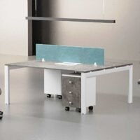 Nade 2 Cluster Workstation White Leg