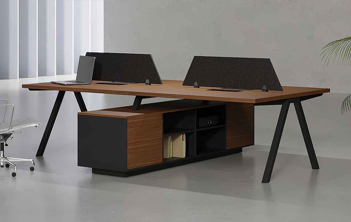 Enfix 4 Cluster L Shaped Workstation
