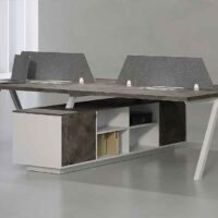 Enfix 4 Cluster L Shaped Workstation