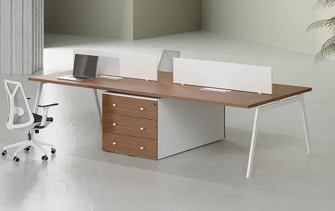 Bud 4 Cluster Workstation - Modern Office Furniture Solutions Bud 4 Cluster Workstation