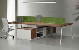 Bud 4 Cluster L Shaped Workstation