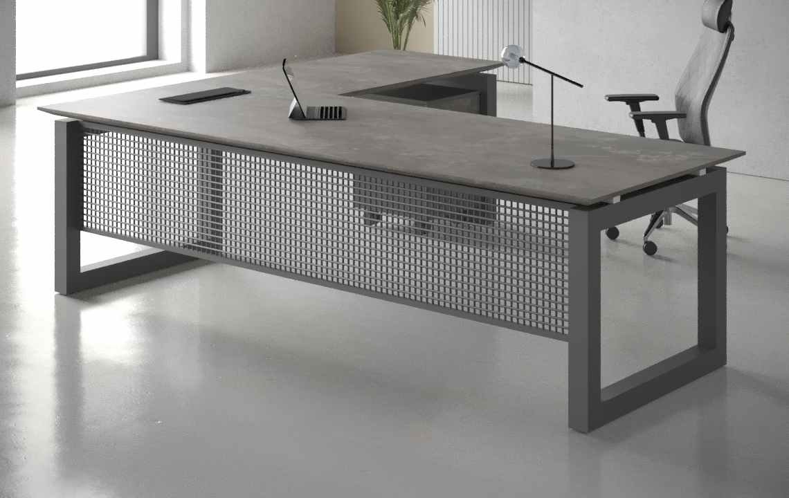 Moon L Shaped Executive Desk - Highmoon Office Furniture Manufacturer and Supplier