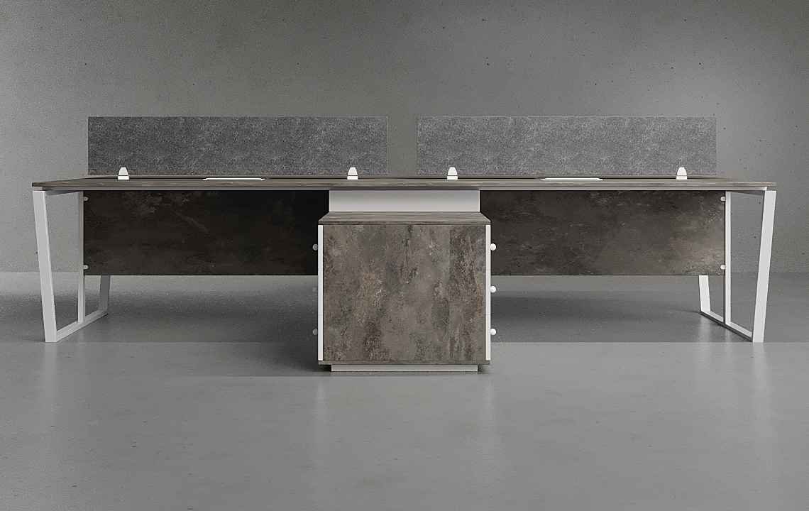 Jade 4 Cluster L Shaped Workstation Jade 4 Cluster L Shaped Workstation