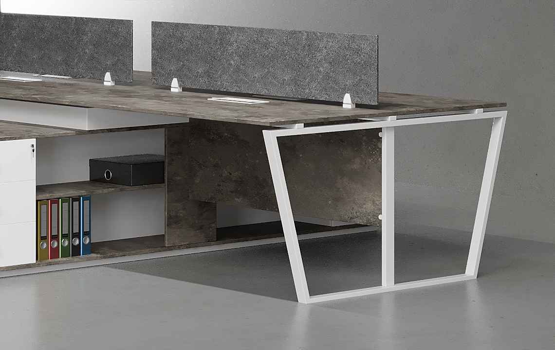 Jade 4 Cluster L Shaped Workstation Jade 4 Cluster L Shaped Workstation