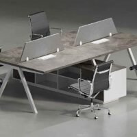 Enfix 4 Cluster L Shaped Workstation