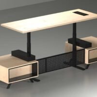 Ergonomic Office Desk - Engro Straight Ergonomic Executive Desk | Highmoon Office Furniture Manufacturer and Supplier in Dubai Engro Straight Ergonomic Executive Desk