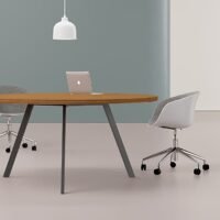 Orange Round Meeting Table Orange Round Meeting Table