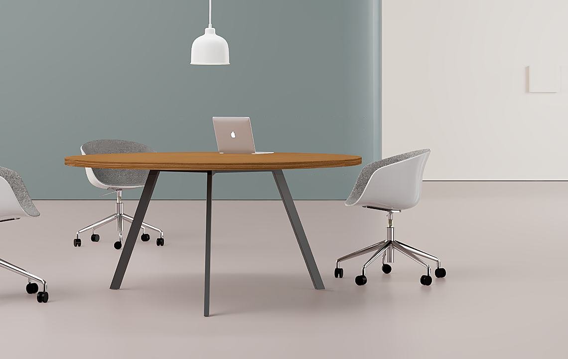 Orange Round Meeting Table Orange Round Meeting Table