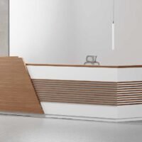 Orange Reception Desk