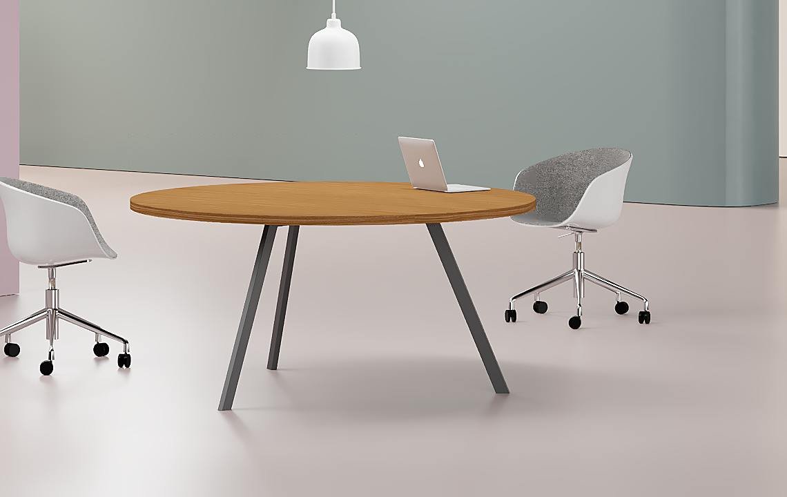 Orange Round Meeting Table Orange Round Meeting Table