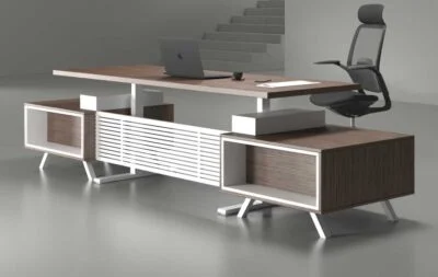 Engro adjustable office desk with black legs for ergonomic workspace in Dubai UAE