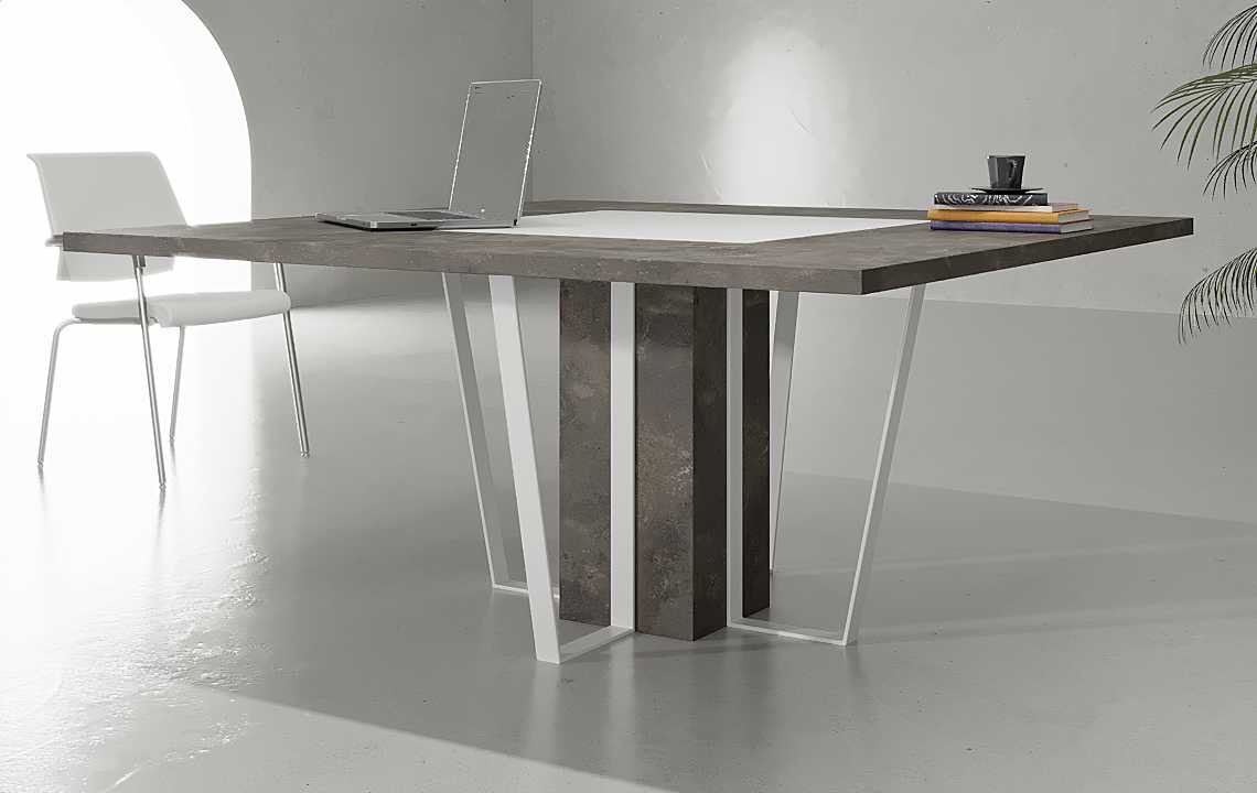 Lily Square Meeting Table White: Modern Office Furniture in Dubai Lily Square Meeting Table