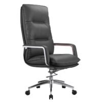 Adjustable Executive Chair in Modern Office Adjustable Executive Chair with leather upholstery and ergonomic features in a modern office environment