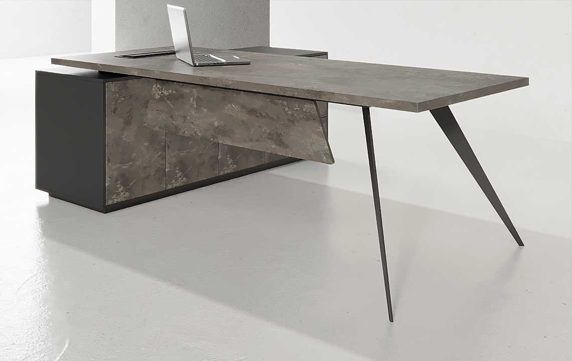 Fino L Shaped Executive Desk with Lockable Drawers