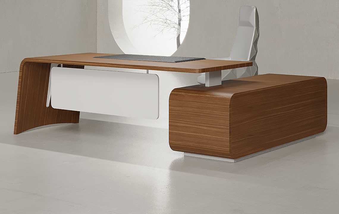 Rivo L-Shaped CEO Executive Desk