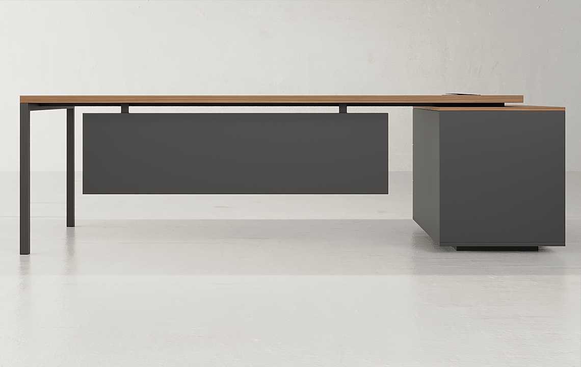 Tron V2 Straight Executive Desk (Open Type) (Black Leg) Tron V2 Straight Executive Desk (Open Type) (Black Leg)