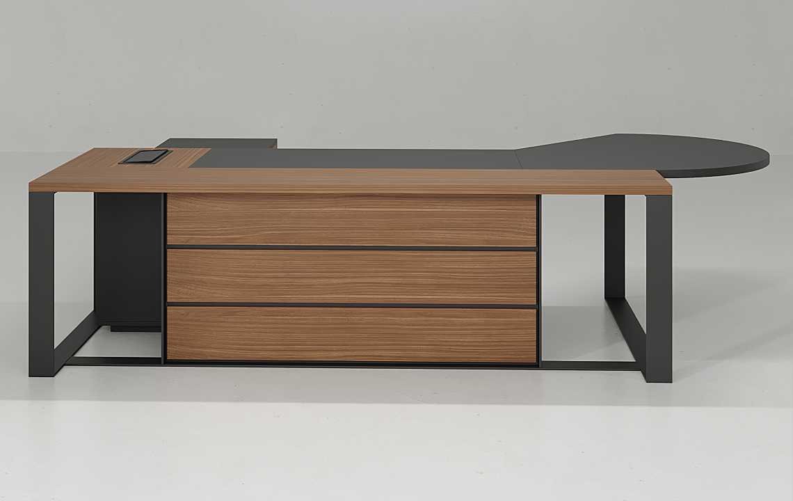 Huro L Shaped CEO Executive Desk Huro L Shaped CEO Executive Desk