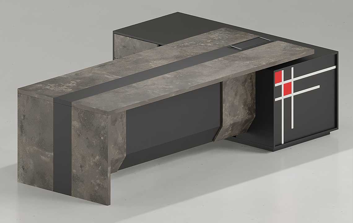 Ivo L Shaped CEO Executive Desk