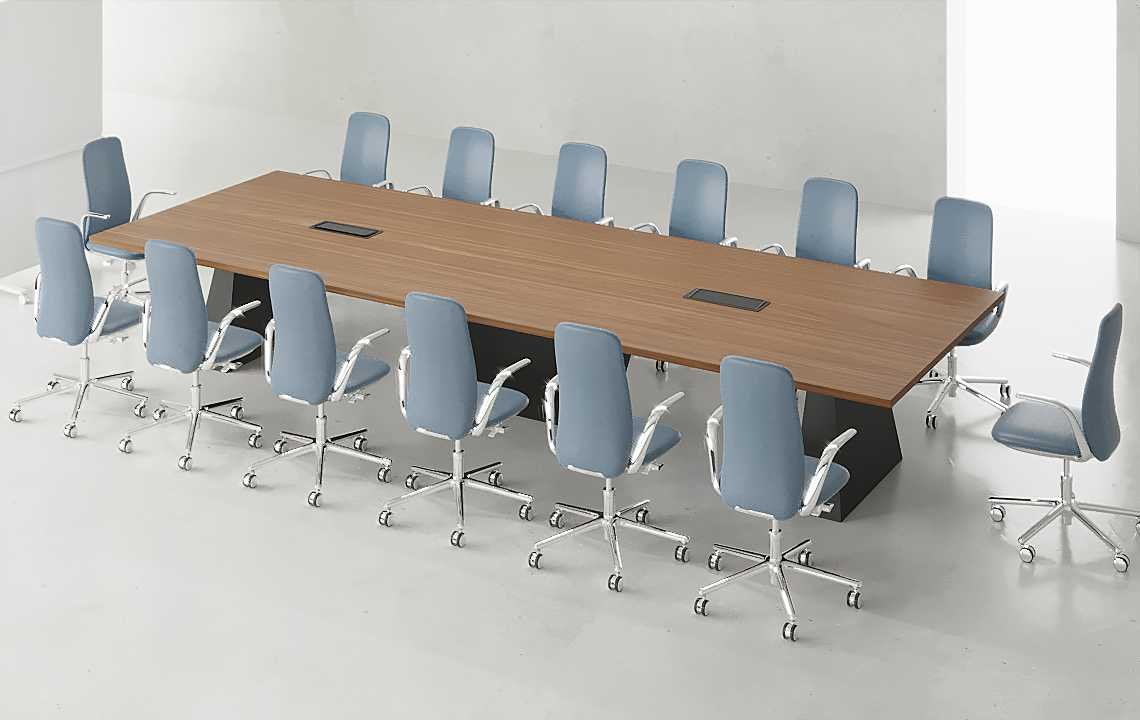 Blue Conference Table