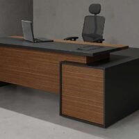 Juno L Shaped Executive Desk Black Leg from Highmoon Office Furniture, the top choice for modern office solutions in Dubai.