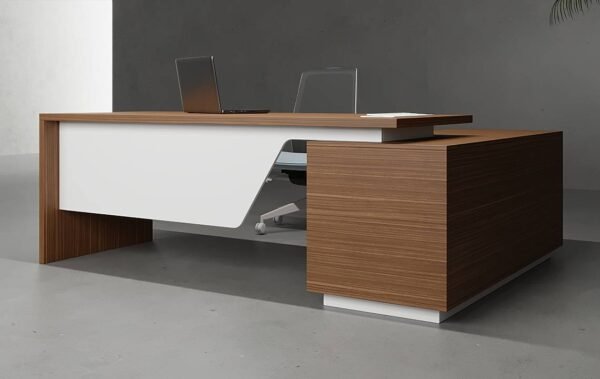 Silo L Shaped Executive Desk White Leg a modern and durable workspace solution