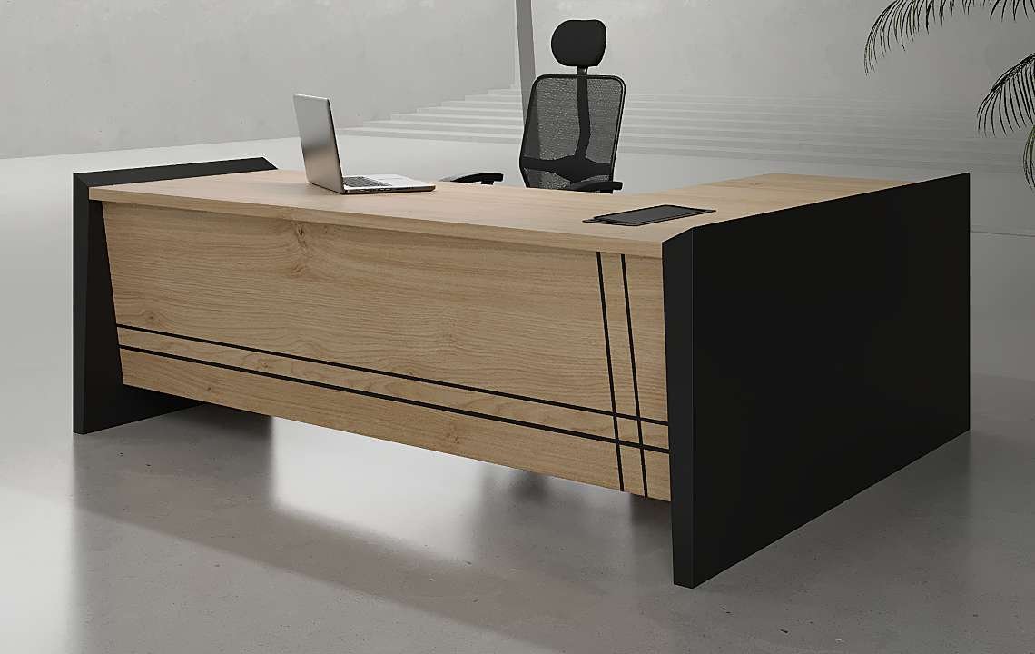 Raze L Shaped Executive Desk - Office Furniture UAE