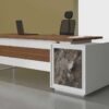 Vero L Shaped Executive Desk White Leg – Modern Office Furniture in UAE