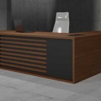 Lavo L Shaped Executive Desk Black Leg