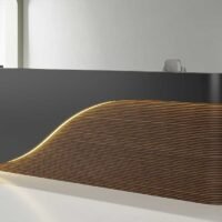 Hana Curved Reception Desk Hana Curved Reception Desk - Офисная мебель Дубай