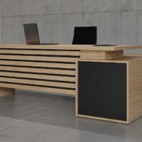 Upgrade your executive office with the Glax L Shaped Executive Desk Black Leg from Highmoon Office Furniture. Custom-made options at the best price in Dubai.